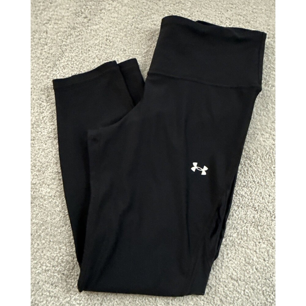 Project Rock Under Armour Compression Leggings W/Mesh Leg Panel - Black - Large